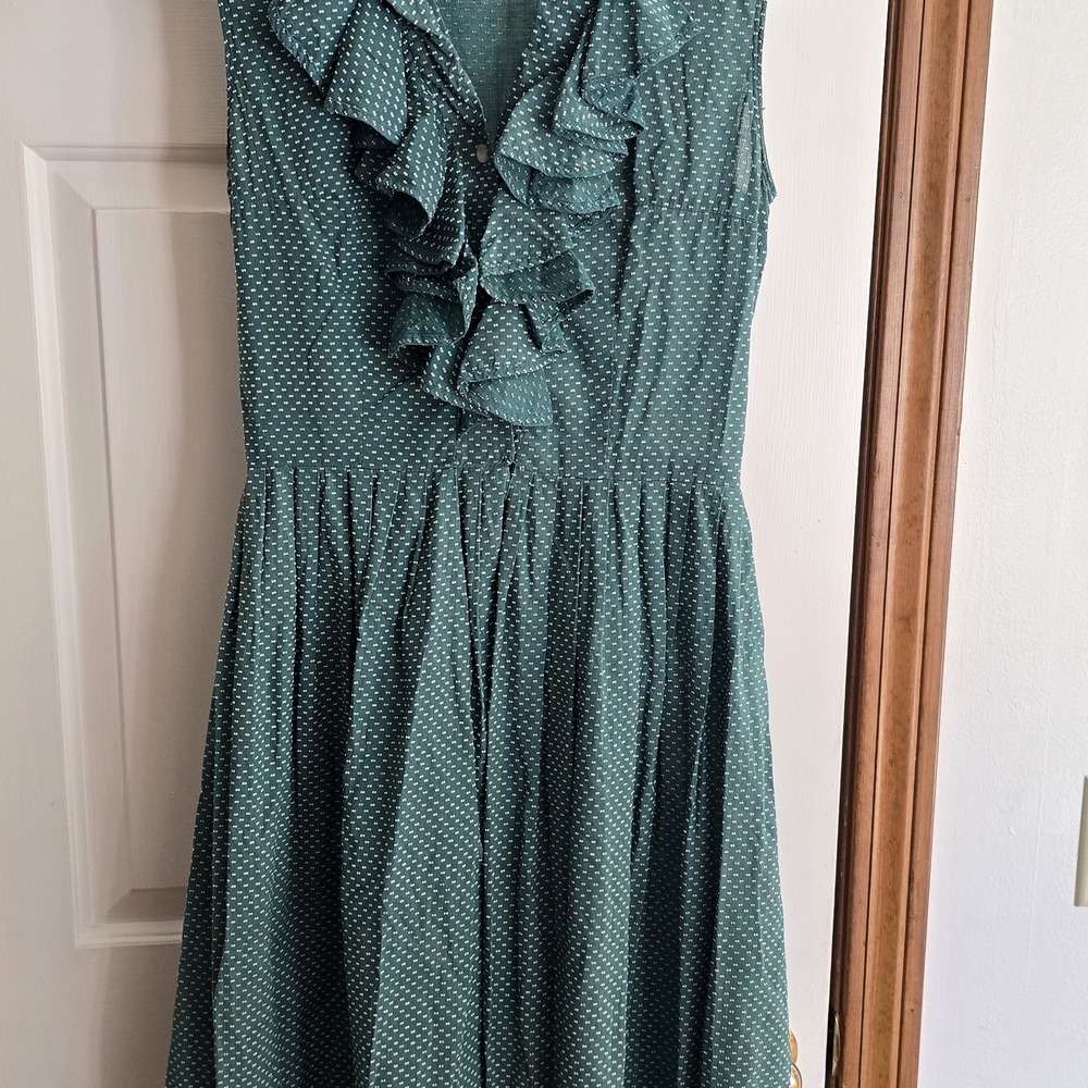 Vintage Green Polka Dot Dress